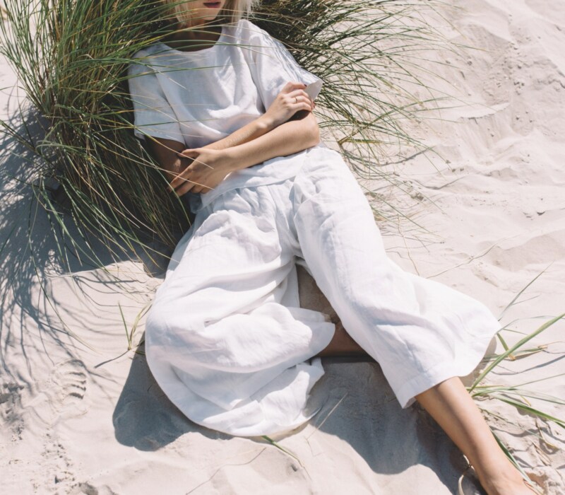 High waist linen pants perfect for beach