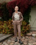 Village girl wearing heavy weight linen pants