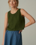 green crop top