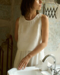 white linen tank top
